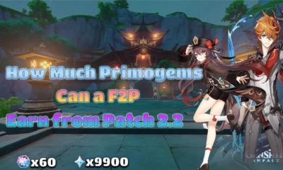 How Many Primogems can a F2P get in Patch 2.2 in Genshin Impact